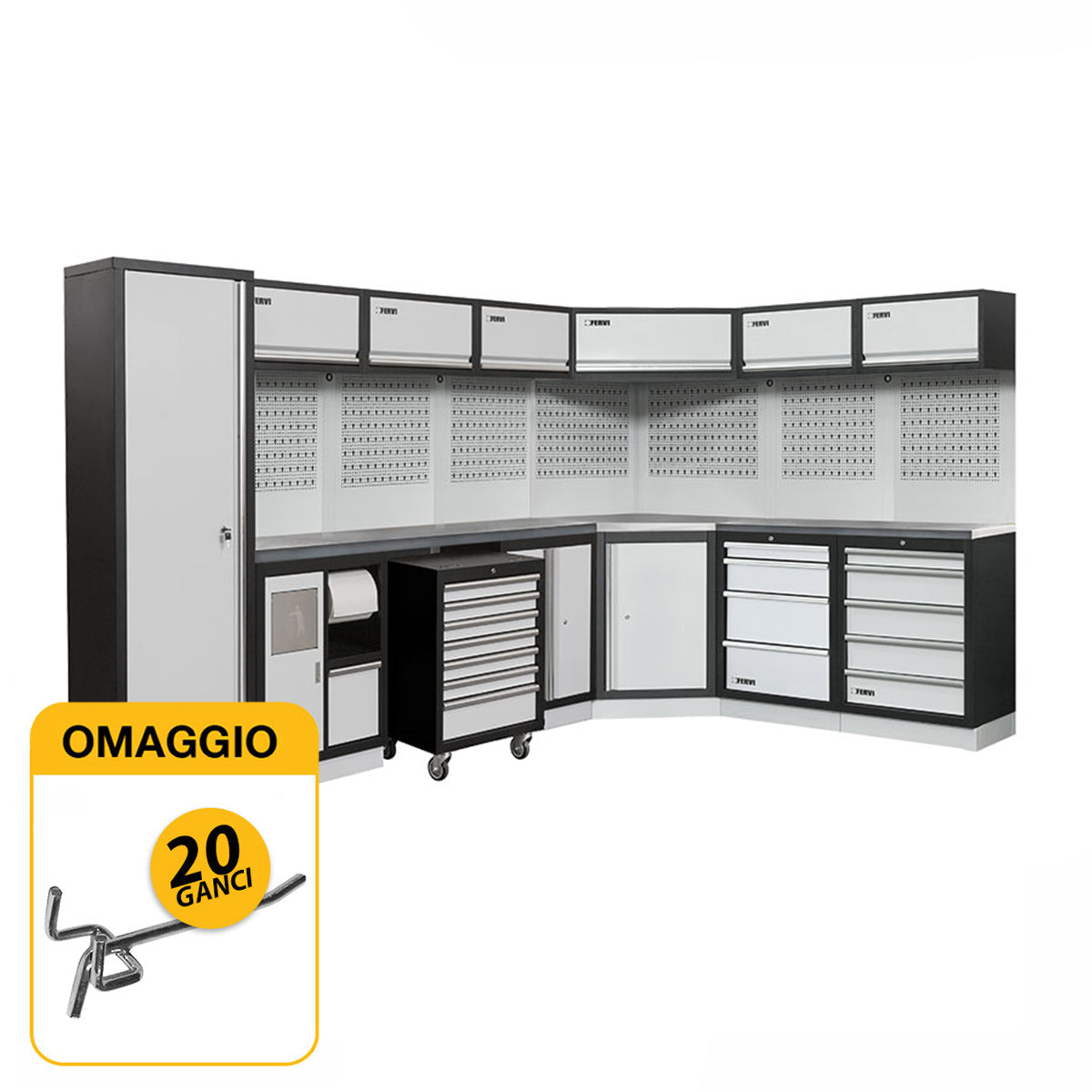 Fervi A008H - Arredamento modulare per officina con OMAGGIO