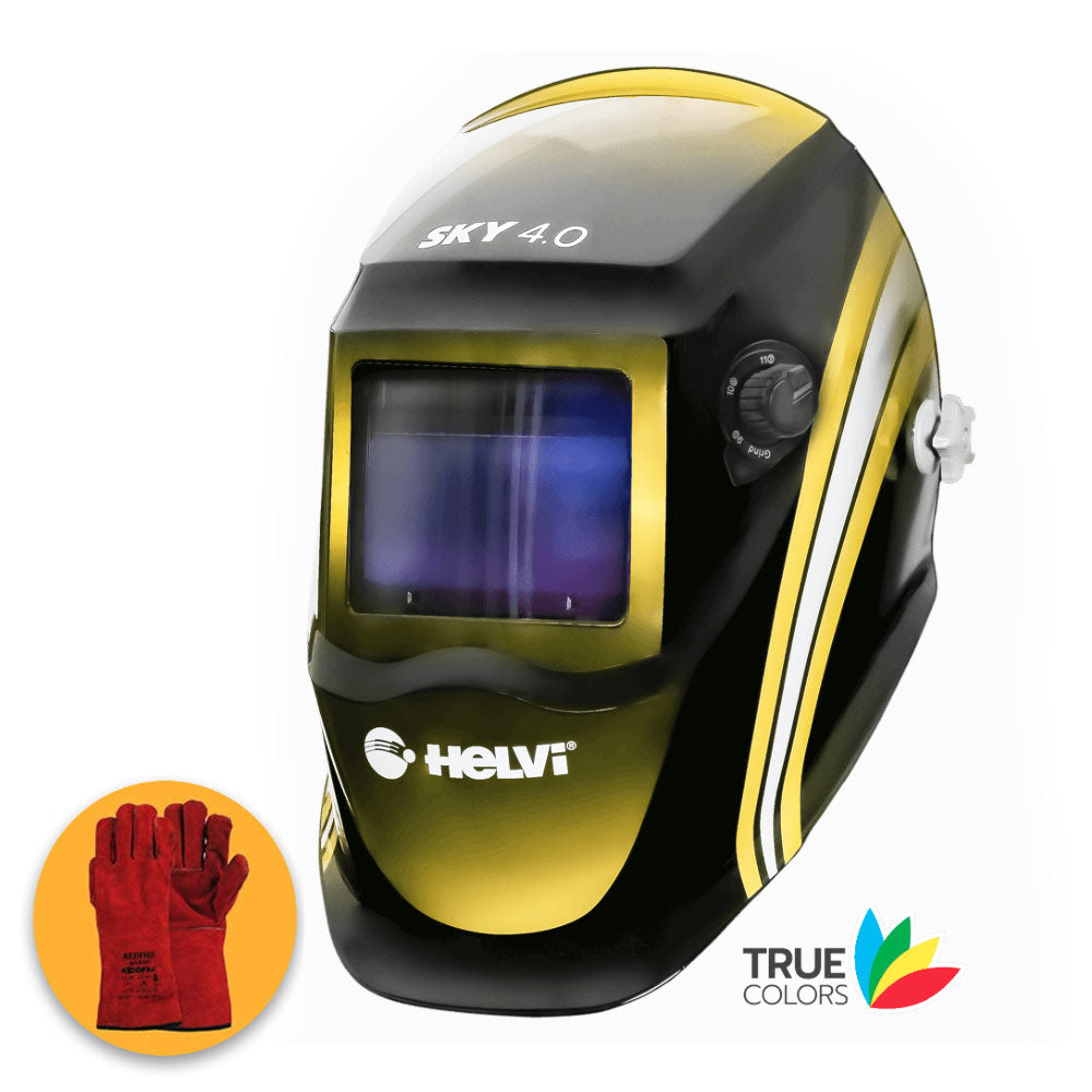 Helvi Sky 4.0 True Colors - Casco maschera per saldatura, 4 sensori