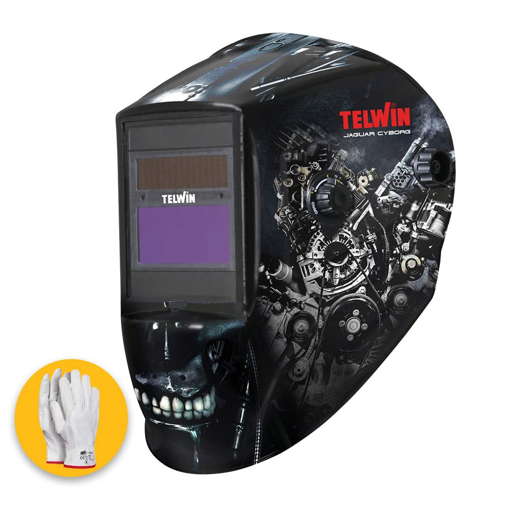 Telwin Jaguar Cyborg - Maschera casco per saldatura autoscurante
