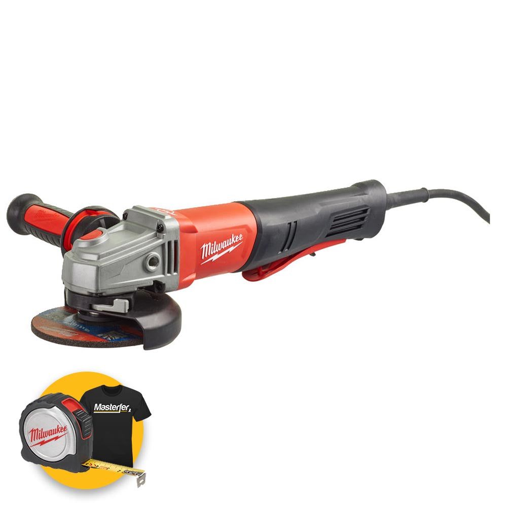 Milwaukee AGV 13-125 XSPDEB - Smerigliatrice 1250W con AVS e freno motore