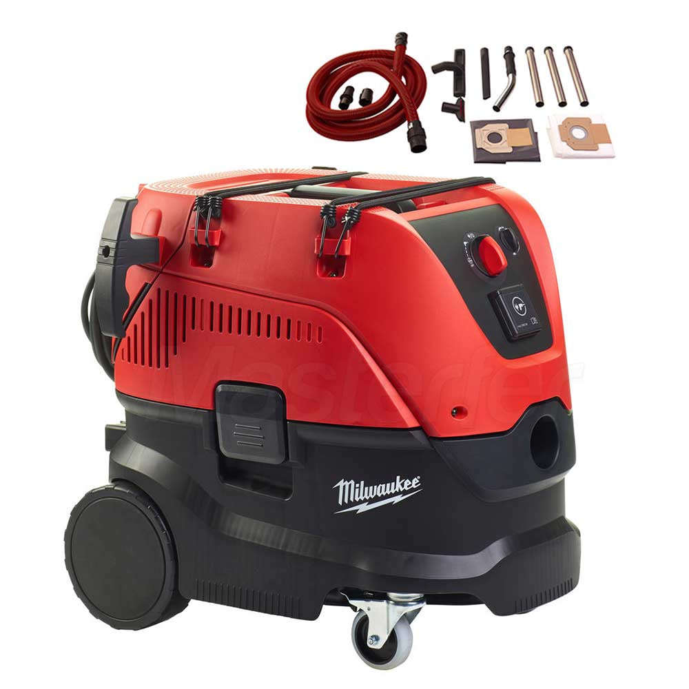 Milwaukee AS 30 LAC - Aspiratore solidi/liquidi 30L classe L scuotifiltro automatico 220V