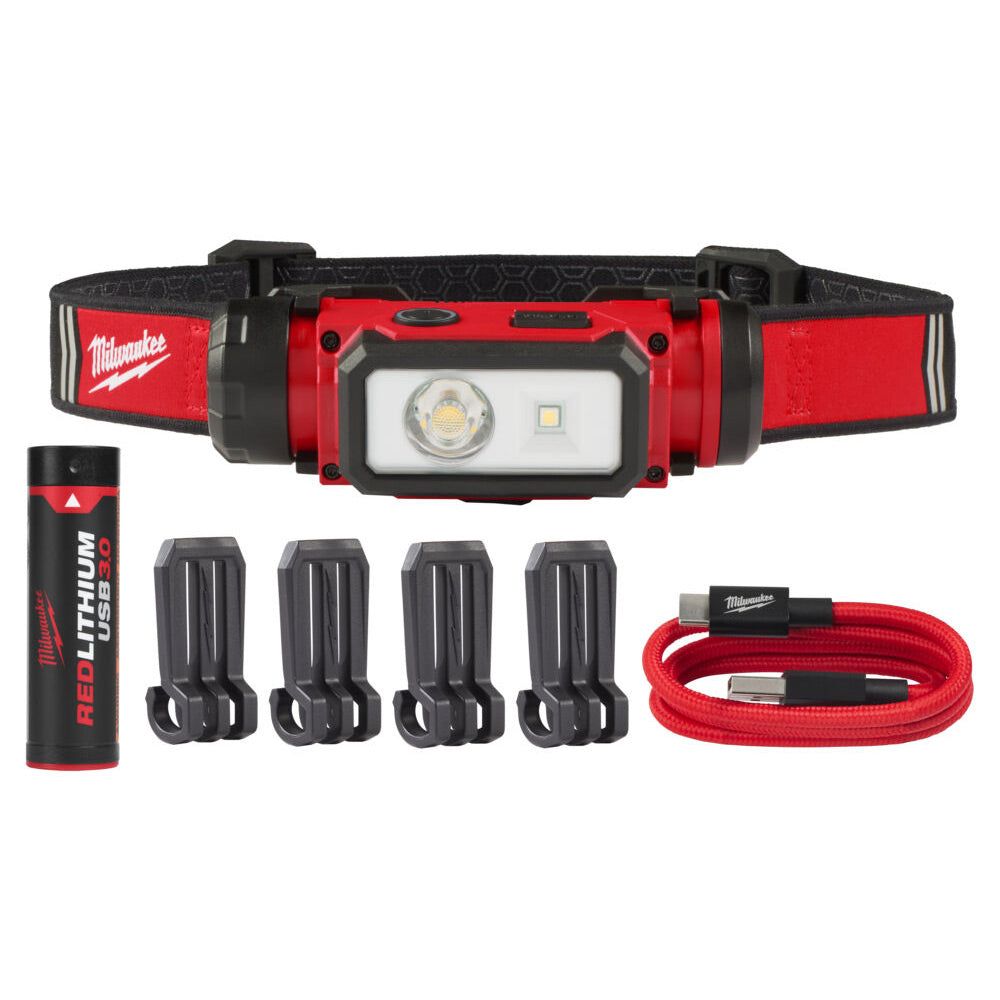 Milwaukee L4 HL2-301 - Torcia frontale ricaricabile 600 lumen cod. 4933479963