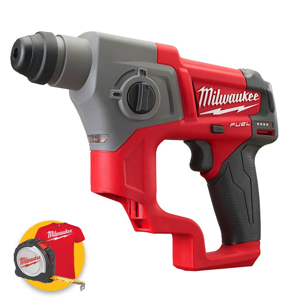 Milwaukee M12 CH-0 - Trapano tassellatore a batteria Fuel SDS-Plus - solo corpo