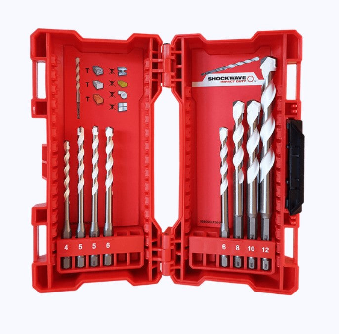 Milwaukee 4932471112 SET DI PUNTE DA TRAPANO MULTIMATERIALE N.8 PZ