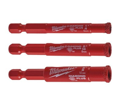 Milwaukee 4932498368 SET PUNTE DIAMANTATE 3PZ - 6/8/10mm