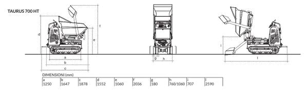 Mini dumper con pala autocaricante Imer TAURUS 700 HT CPE 11AE 1108023 - Image 3