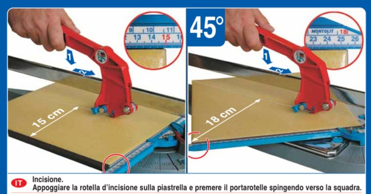 Montolit Minipiuma 43PB - Tagliapiastrelle manuale 45cm con custodia - Image 3
