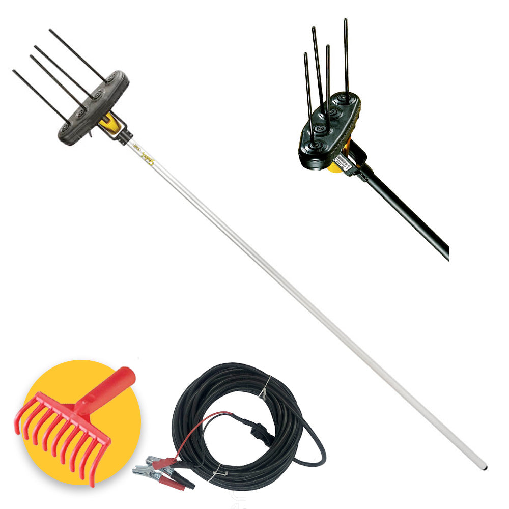 Volpi New Giulivo 4U - Abbacchiatore elettroscuotitore a batteria 12V - asta fissa 2,5 metri