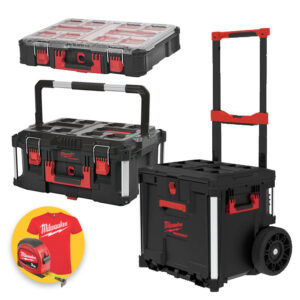Milwaukee 4932498984 - Packout Starter set con cassettiera - 3 pezzi