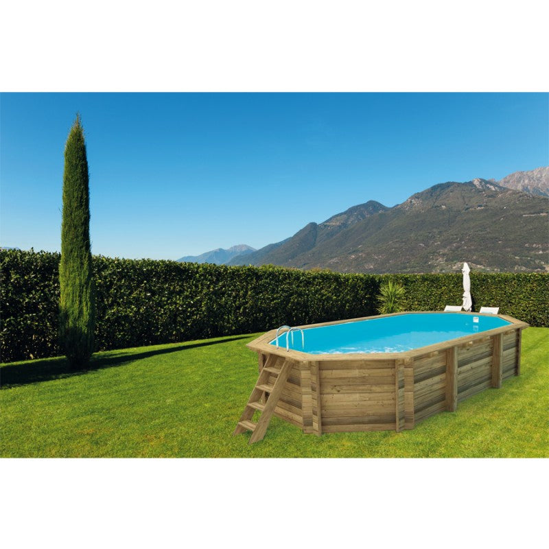 Losa Legnami AC/PIO486336 - Piscina fuori terra ottagonale in legno 486x336x120 cm - Image 2