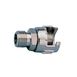 Raccordo aria compressa dritto maschio con baionetta e ghiera 1/4