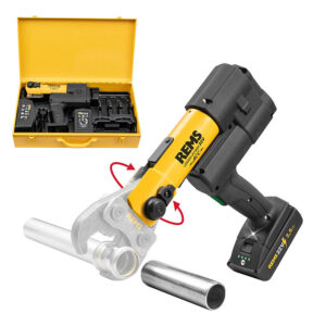 Rems Akku-Press 22V Basic-Pack - Pressatrice idraulica a batteria per tubi fino a ? 110 mm