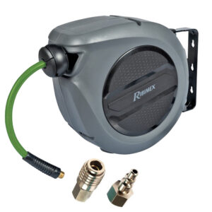Avvolgitubo aria automatico 9 metri + 1 metro Ribimex PRDATR091 - completo di attacchi rapidi