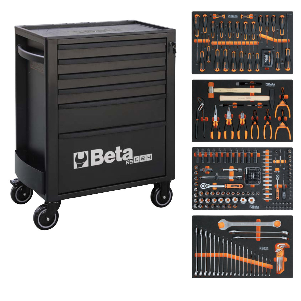 Beta RSC24/6N-249UT - Carrello 6 cassetti nero, completo di 249 utensili - Image 3