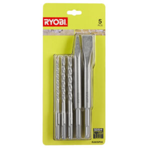 Ryobi RAKSP05 Set 2pz scalpelli + 3pz punte SDS-Plus