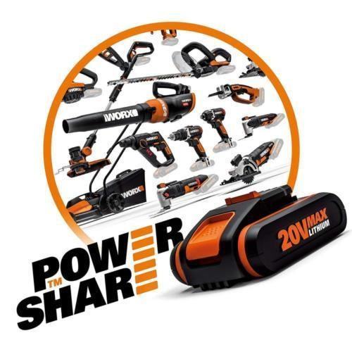 Worx WG779E - Rasaerba tagliaerba a batteria da 20v + 20v da 2,5 Ah - Image 4
