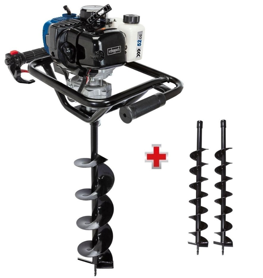 Scheppach EB2000 - Trivella a scoppio 52cc incluse 3 eliche ? 100 150 e 200 mm