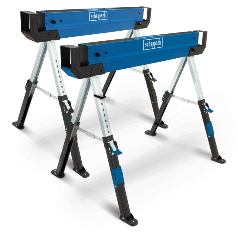 Scheppach mwb600 Coppia cavalletti pieghevoli Altezza 61,8 - 82 cm