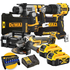 Dewalt Kit utensili a batteria 18V - Trapano DCD805 - Tassellatore DCH172 - Smerigliatrice DCG405
