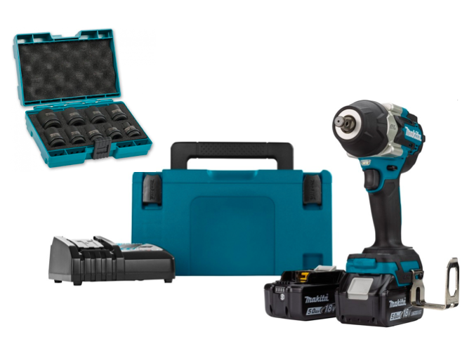 Makita DTW700RTJ - Avvitatore ad impulsi 18V 2x5.0Ah BL 700Nm 1/2 - Image 2