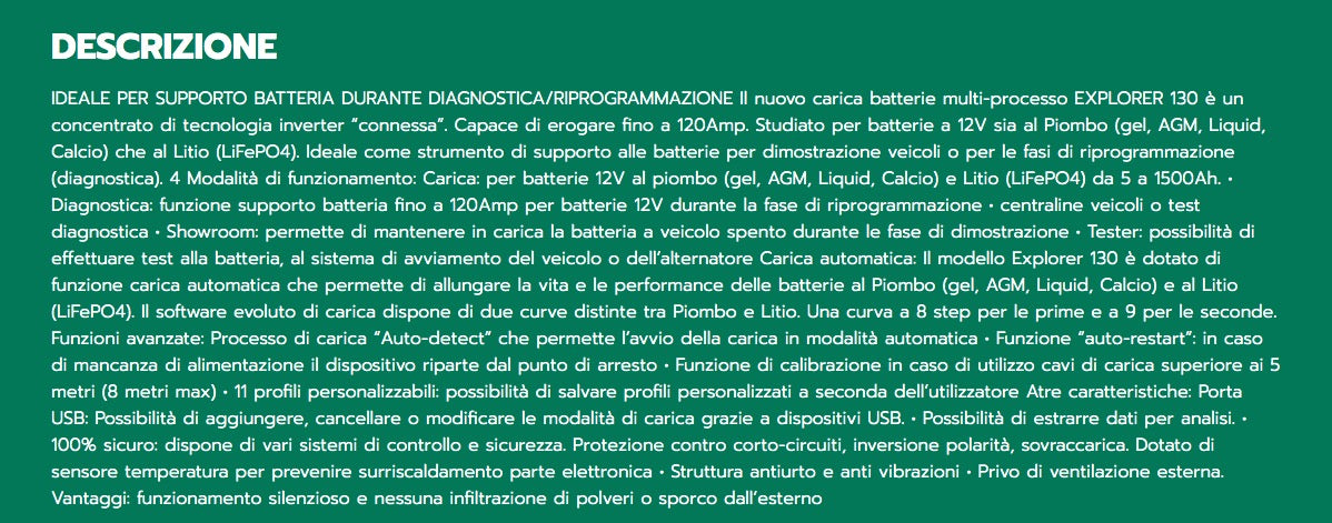 Helvi Explorer 130 - Carica batterie multi processo professionale - Image 3