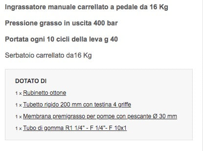 Meclube 016-1144-000 - Ingrassatore manuale carrellato a pedale da 16 Kg - Image 2