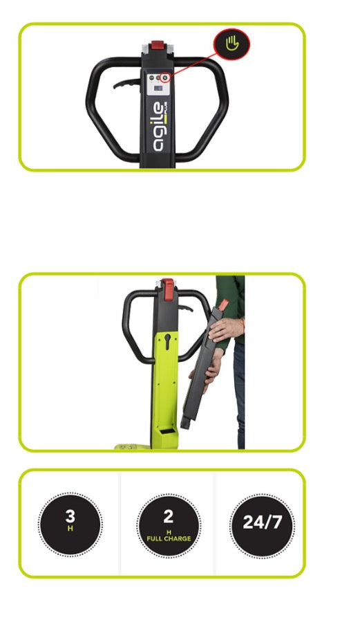 Pramac AGILE S4 950X525 - Transpallet elettrico a batteria 1200Kg - Image 2