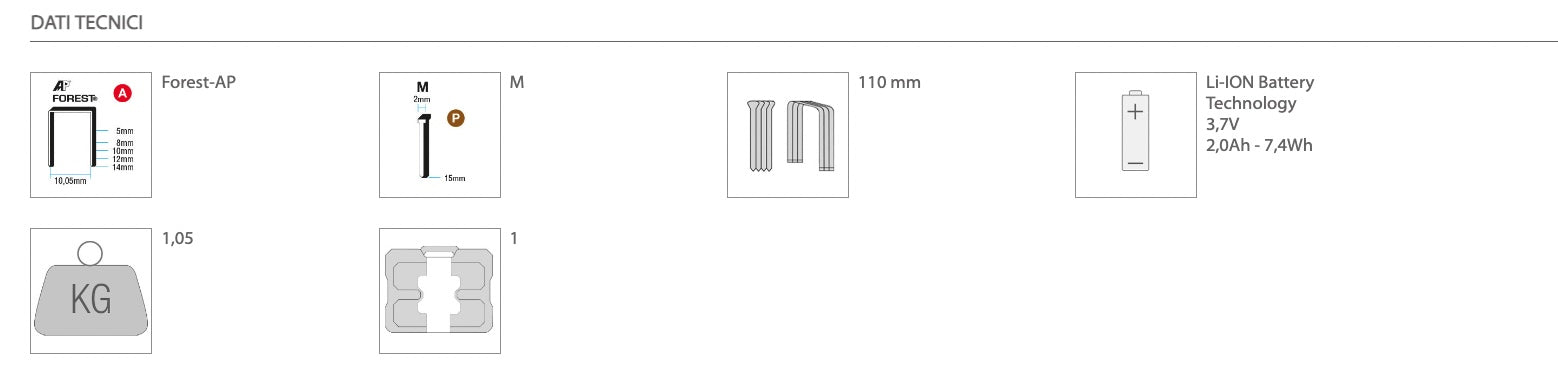 Romeo Maestri Rocamatica 114 - Fissatrice a batteria ricaricabile USB - 3,7V 2,0Ah - graffette 110 mm - Image 4