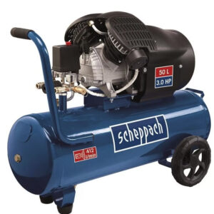 Scheppach HC53DC - Compressore aria 50 lt lubrificato portatile bicilindrico a V