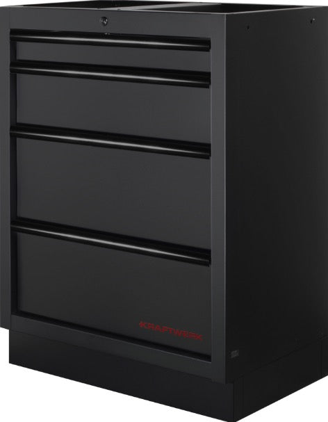 Kraftwerk 3964B-BLK - Arredamento da officina a 4 elementi con piano in legno - nero - Image 5