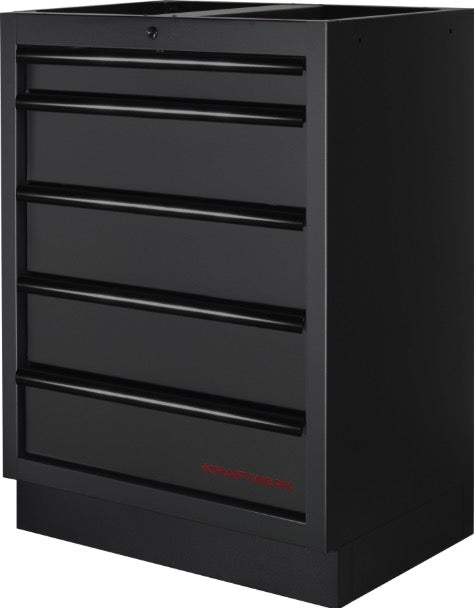 Kraftwerk 3964B-BLK - Arredamento da officina a 4 elementi con piano in legno - nero - Image 2