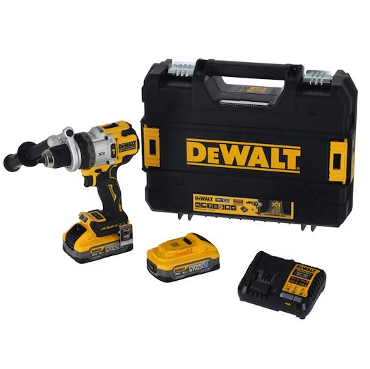 Dewalt DCD1007H2T-QW - Trapano Avvitatore 3 Velocit?? con percussione XR 18V con motore BRUSHLESS - 2 x 5 Ah Powerstack
