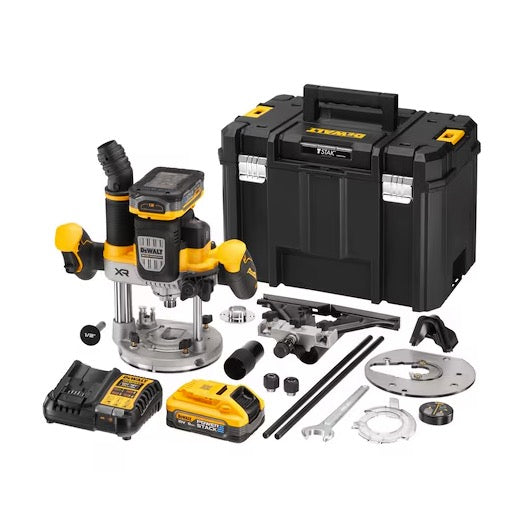 Dewalt DCW620H2-QW - Elettrofresatrice ad affondamento XR 18V Motore BRUSHLESS - 2 x 18V Powerstack 5Ah