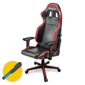 Sparco ICON Nero/Rosso - Sedia poltrona da ufficio Sparco - 00998NRRS