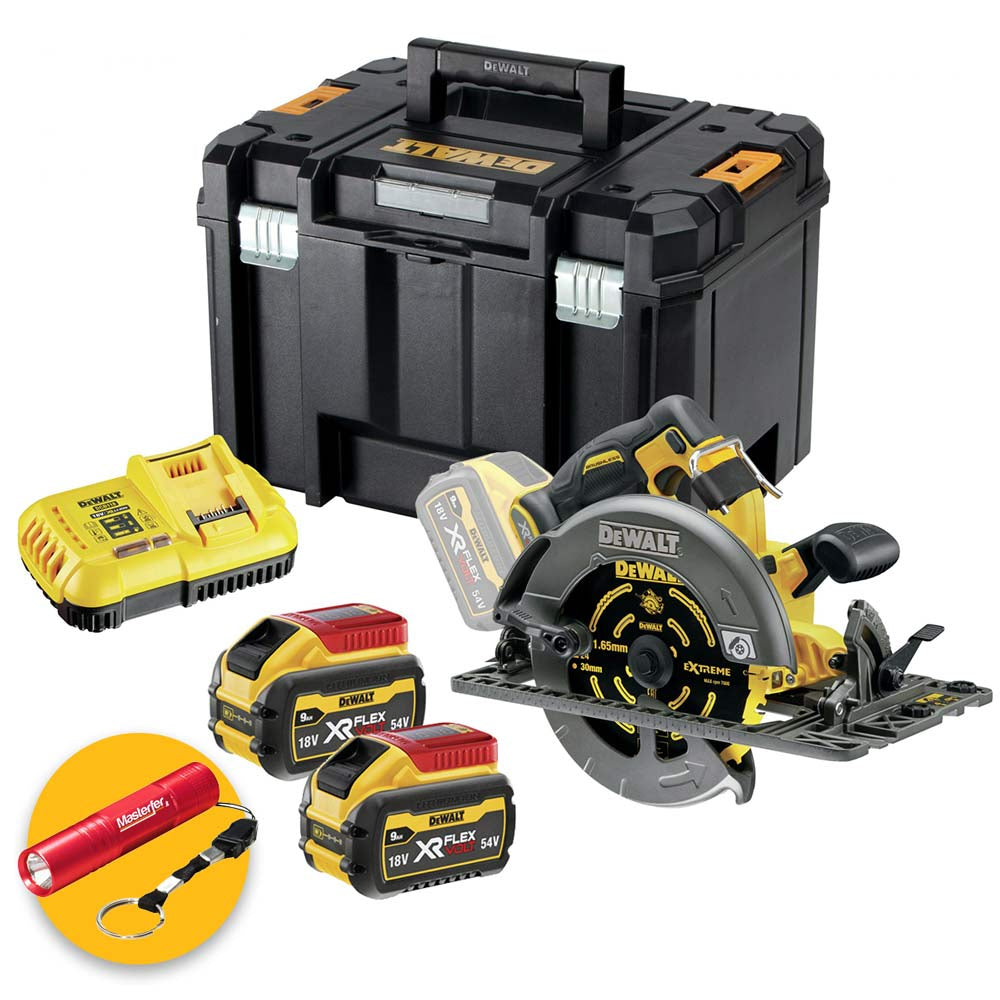Dewalt DCS579T2-QW - Sega circolare 54V XR FLEXVOLT - lama da 190 mm - 2 x 6ah