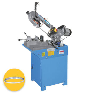Fervi 0255 - Segatrice sega a nastro per ferro metalli lubrificata con base 230V