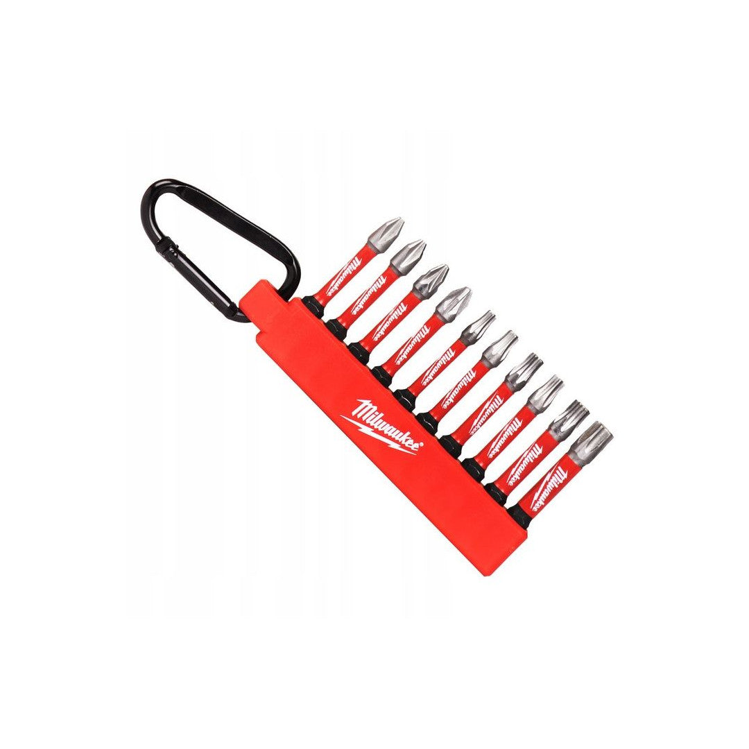 Milwaukee 4932480941 - Set inserti per avvitatura + moschettone - 10 pezzi