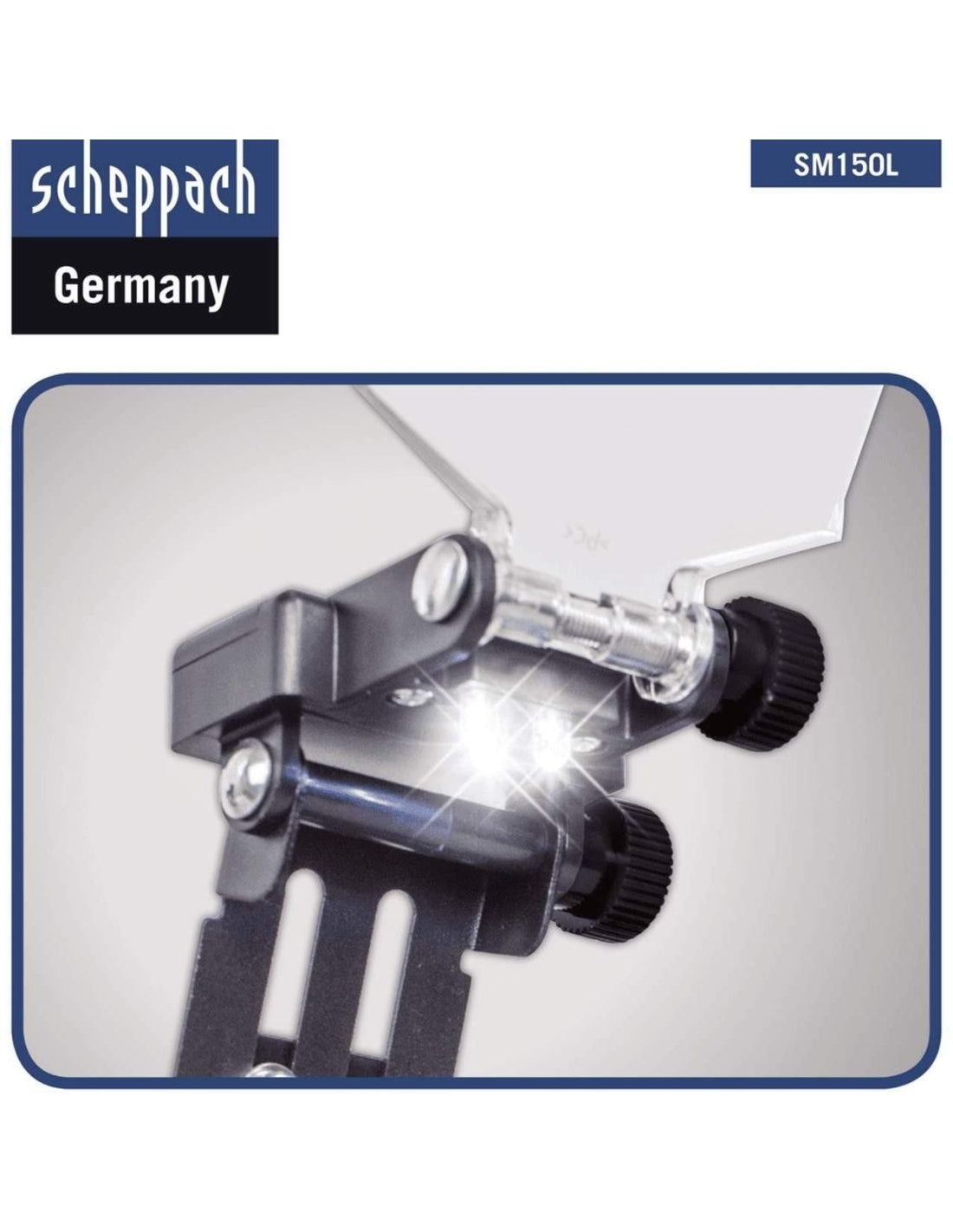 Scheppach SM150L - Smerigliatrice da banco con luce led e doppia mola da 6 - Image 2