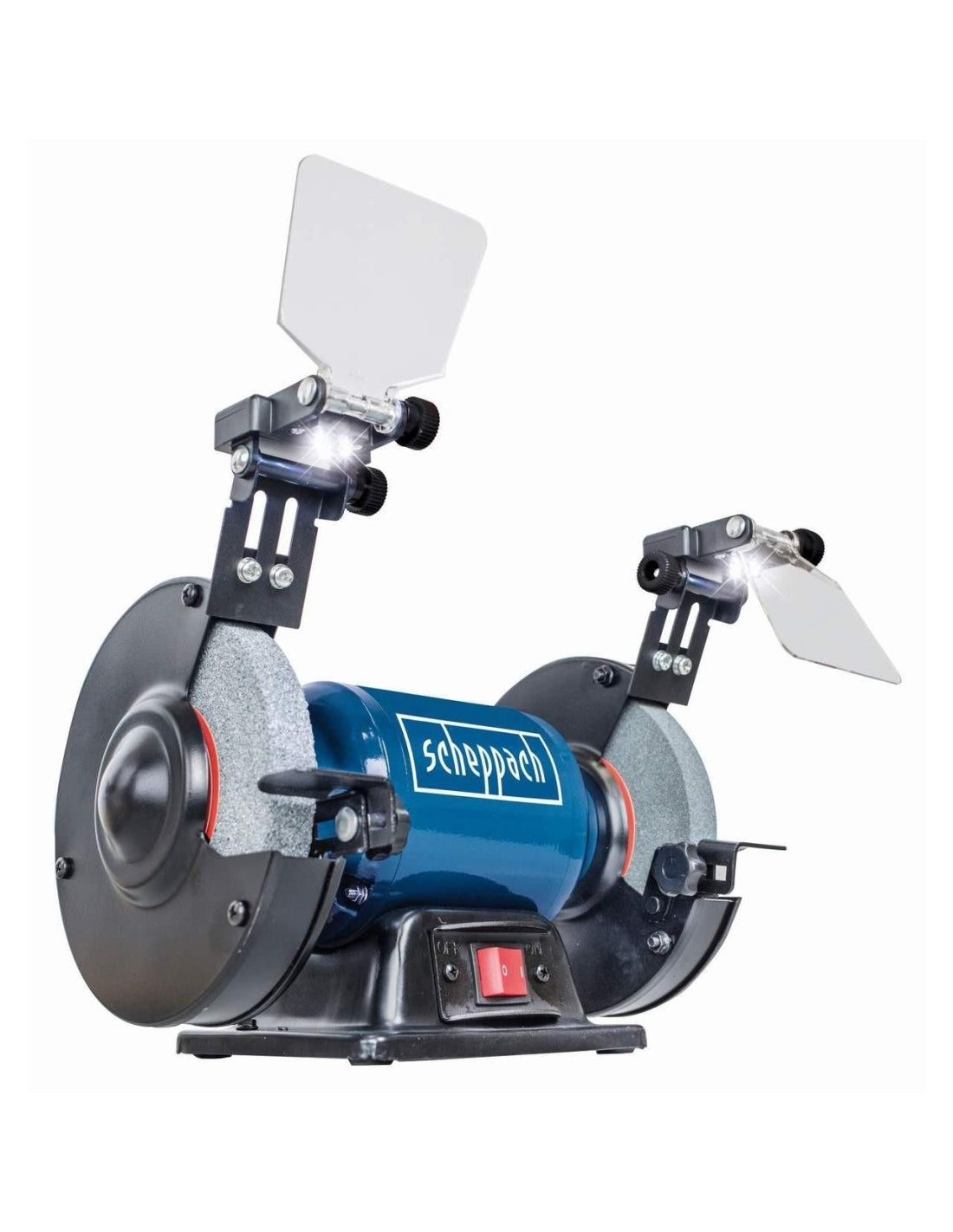 Scheppach SM150L - Smerigliatrice da banco con luce led e doppia mola da 6 - Image 3
