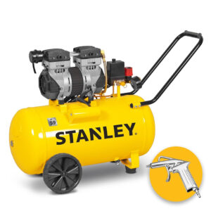 Stanley DST 240/8/50 - Compressore aria silenzioso 50 lt, 2 HP