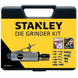 Kit smerigliatrice pneumatica dritta Stanley 160153XSTN + 10 mole e Accessori