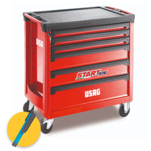Usag 516 STXL6V - Carrello portautensili 6 cassetti rosso vuoto