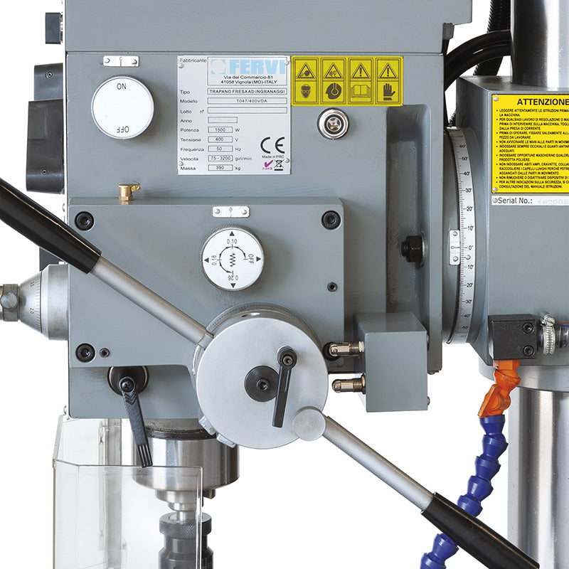 Fervi T047/400VDA - Trapano fresa ad ingranaggi con discesa automatica e maschiatura - Image 5