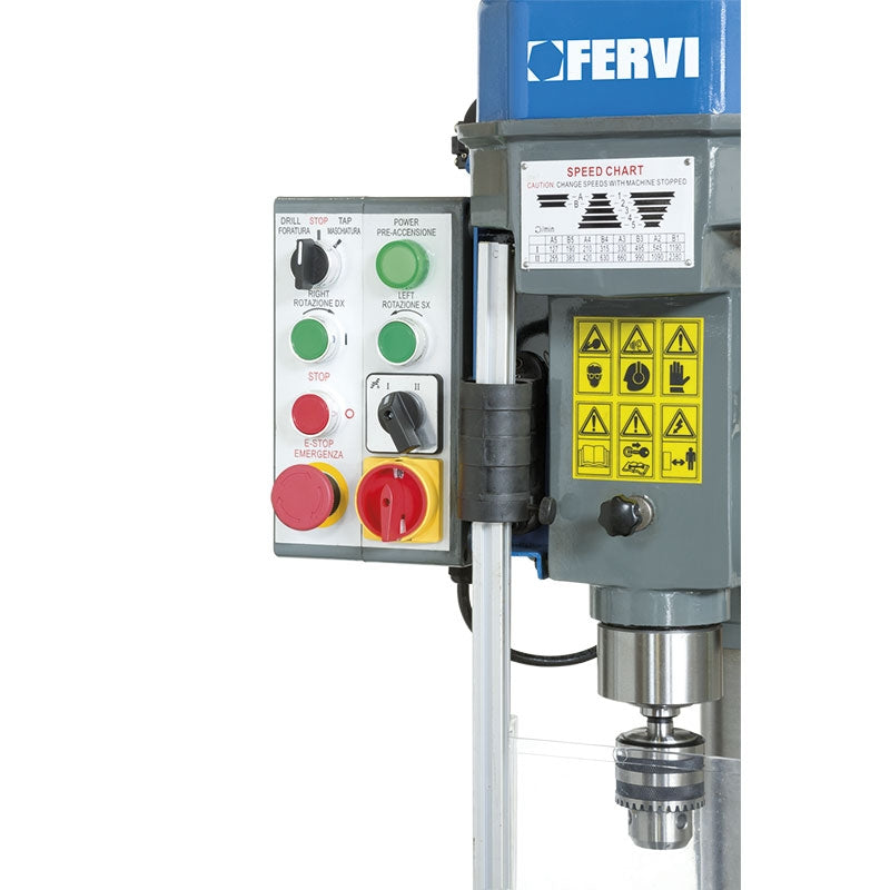 Fervi T071 - Trapano a colonna a cinghia Fervi - Trifase 400 V 50 Hz 500W/1000W - Image 3