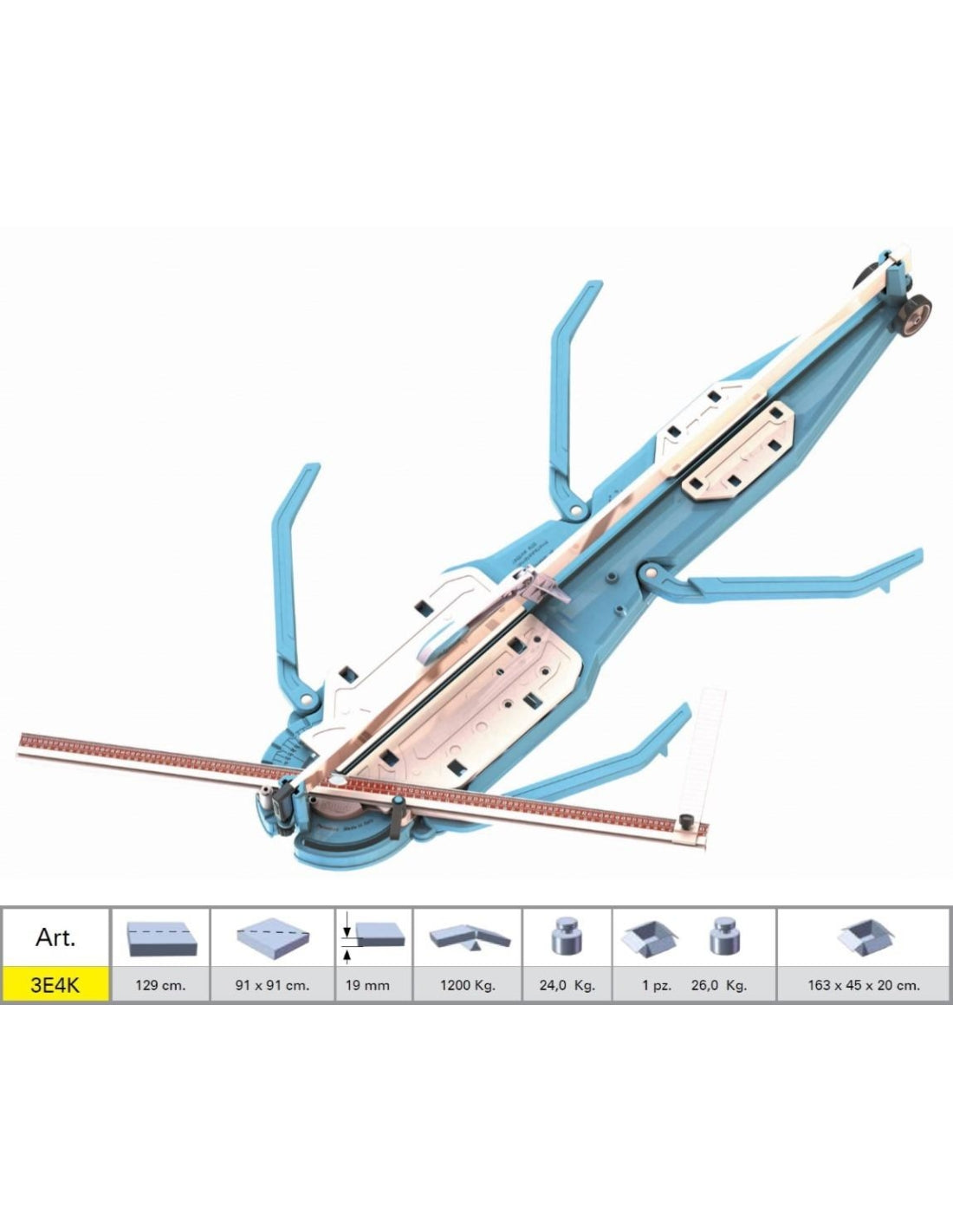 Tagliapiastrelle Sigma 3E4K - 'Serie 3 Klick Klock' 129 cm con OMAGGIO