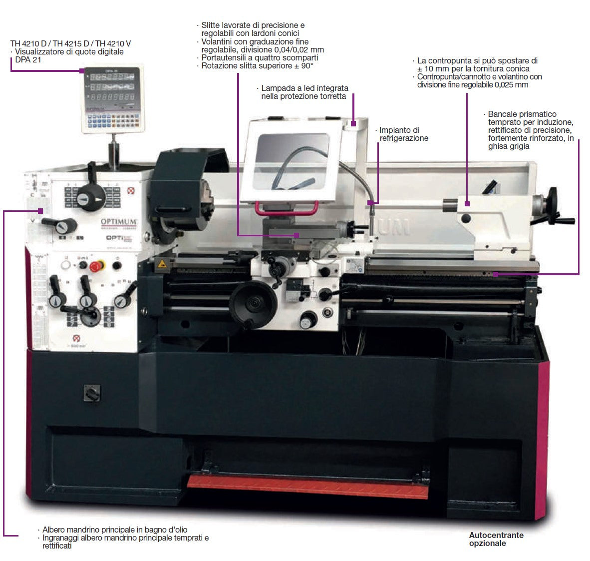 Tornio Optimum di precisione TH 4215 D 400V
