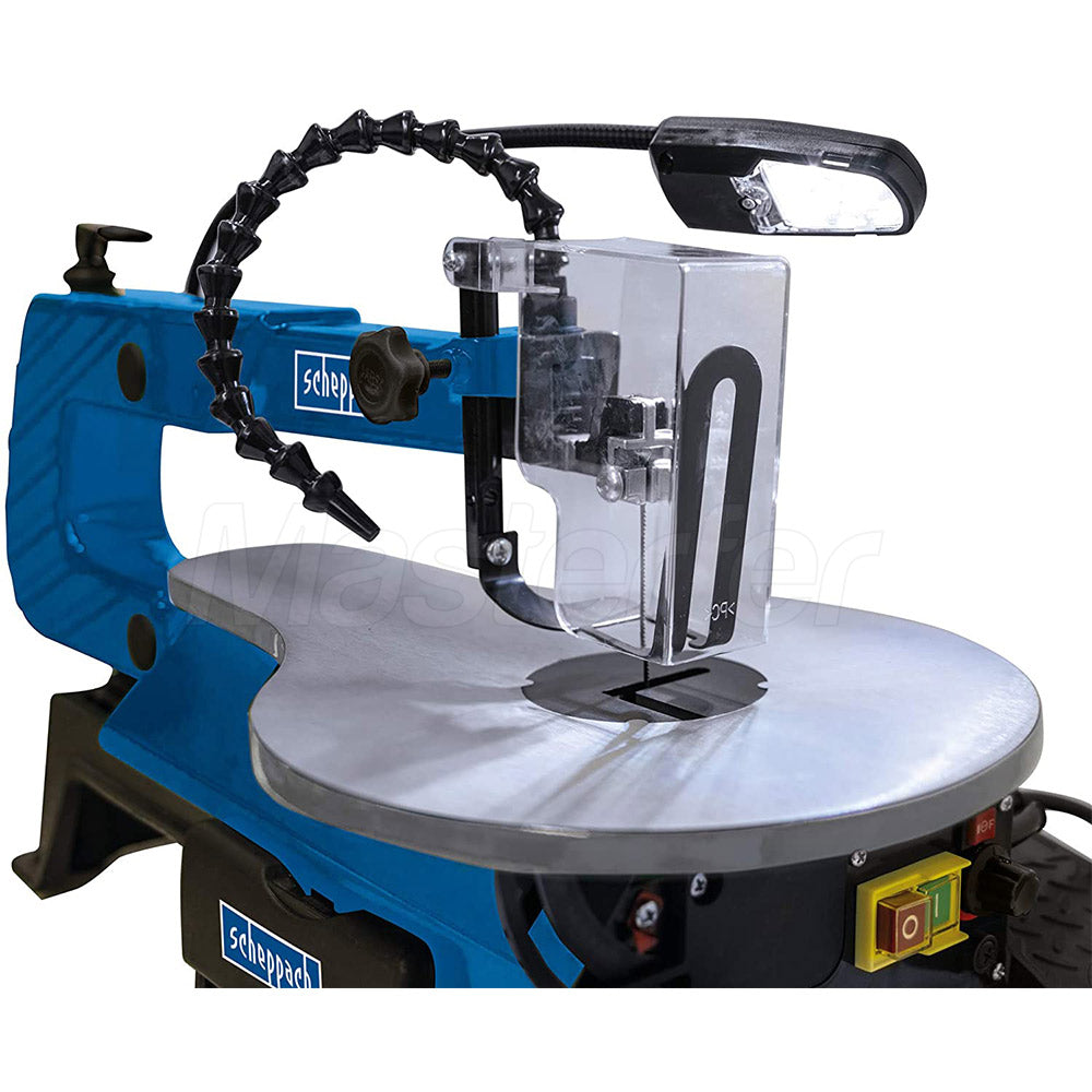 Scheppach DECO-XLS - Traforo elettrico per legno con pedale di controllo, inclinabile - Image 3