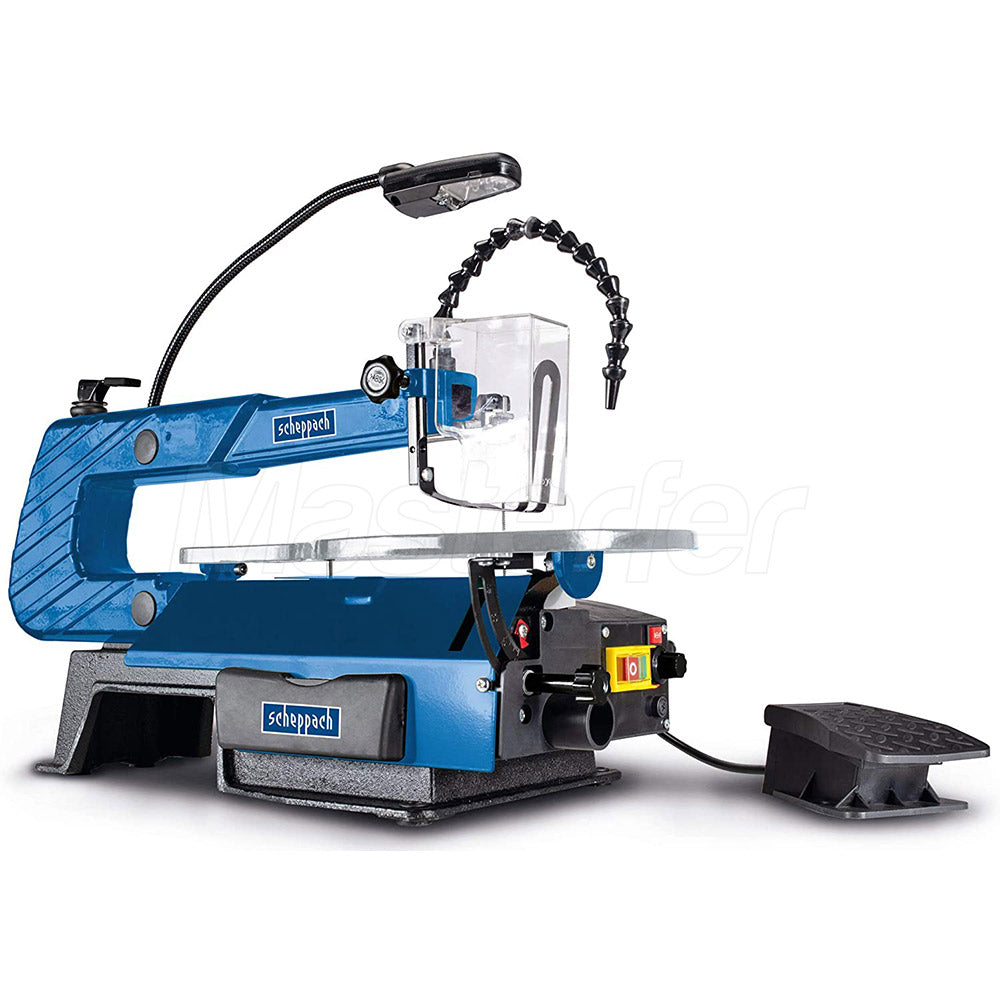Scheppach DECO-XLS - Traforo elettrico per legno con pedale di controllo, inclinabile - Image 5