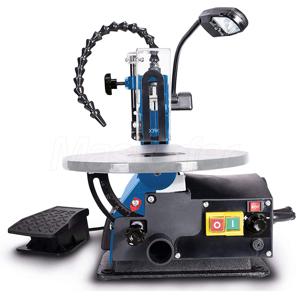 Scheppach DECO-XLS - Traforo elettrico per legno con pedale di controllo, inclinabile - Image 2