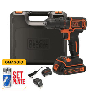 Black u0026 Decker BDCDC18K - Trapano Avvitatore a batteria 18V 1,5 ah
